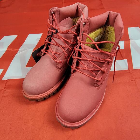 Timberland 6 Inch Premium Boots (Junior Sz 4 Pink)TB0A1LQM